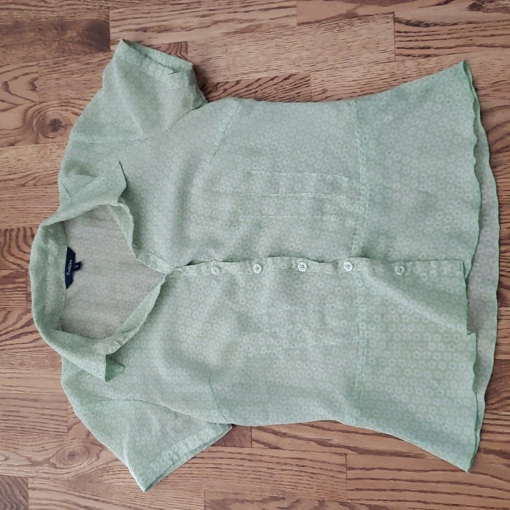 (S) Reitmans Slightly Sheer Blouse Dainty Fairycore Business Casual Lightweight